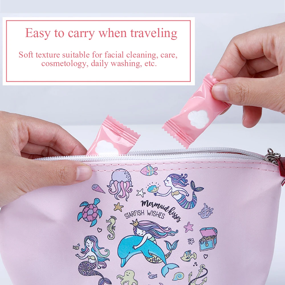 

30/50 pcs Disposable Pure Cotton Compressed Portable Travel Face Towel Water Wet Wipe Washcloth Napkin Outdoor Moistened Tissues