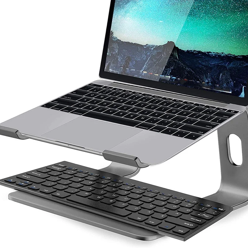 Aluminum Alloy Laptop Stand Raised Rack Detachable Heat Sink Metal Base |