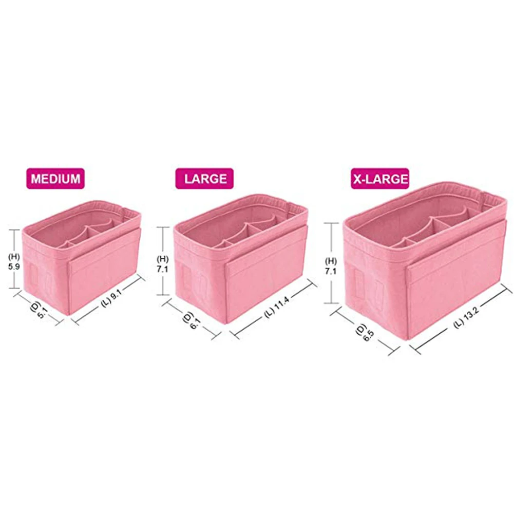 

Cosmetic Bag Women Large Capacity Makeup Bags Organizer Storage Pouch Made of felt material, good touch feeling,very thick and