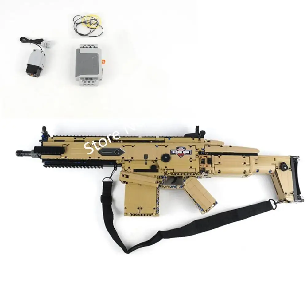 Новые военные строительные блоки C81021 серии FN SCARS 17S Assault модель винтовки набор