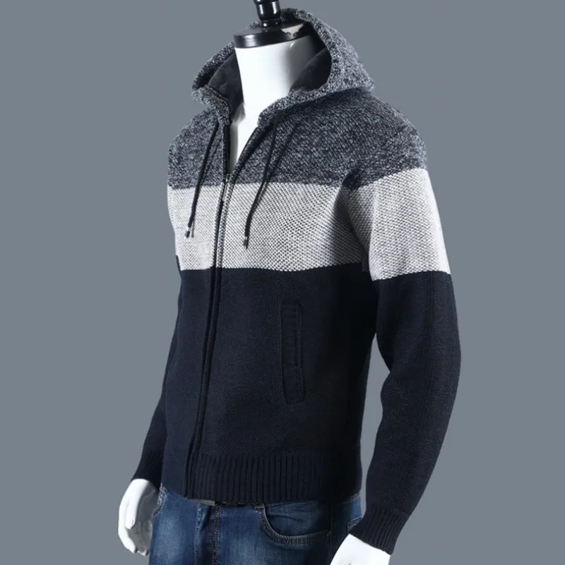 Уличное мужское короткое пальто с капюшоном повседневные осенние толстые теплые