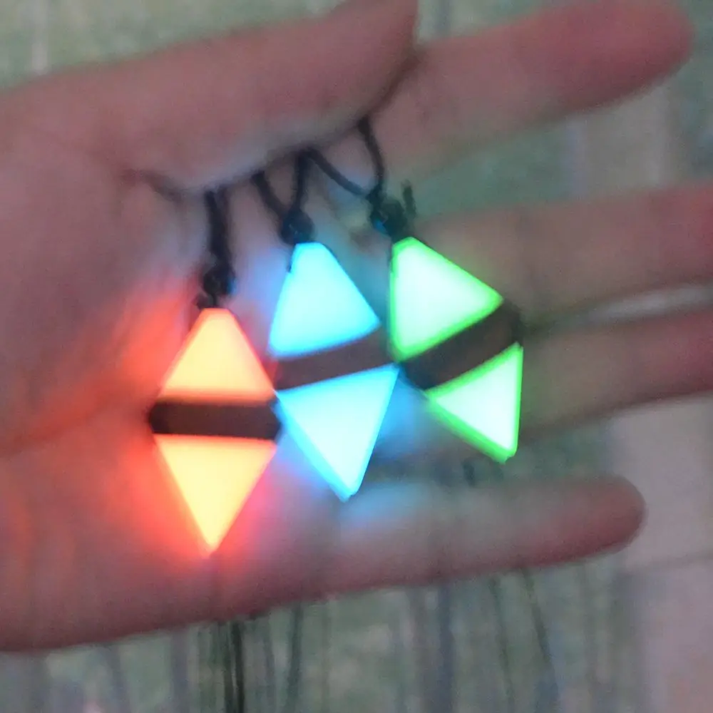 Hand made Vintage Necklace Pendant wood resin material luminous jewelry at night men and Women Fashion Gift | Украшения и