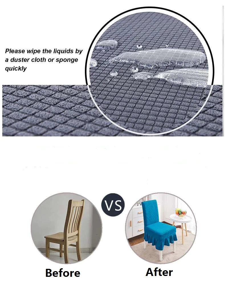 Съемный моющийся чехол для обеденного стула супер подходящий эластичный сиденья