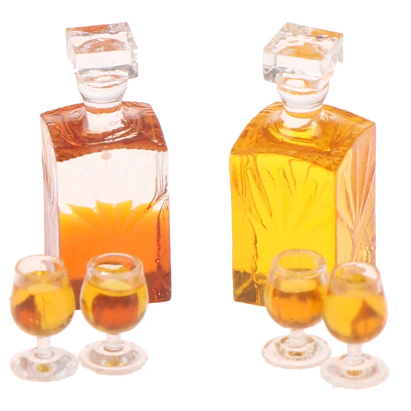 

New 1:12 Miniature Doll Accessories Girls toys Cute Mini Wine Bottle Miniature food scene model doll house accessories