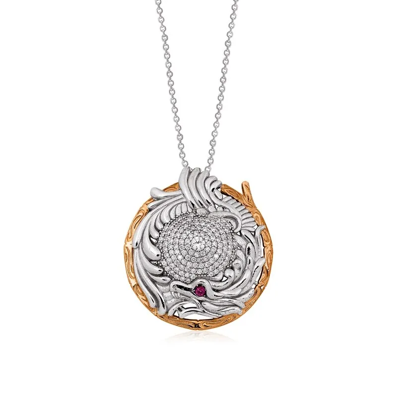 Серебряное ожерелье VAOOV Dragon с фигурным 925 пробы|Ожерелья подвеской| |