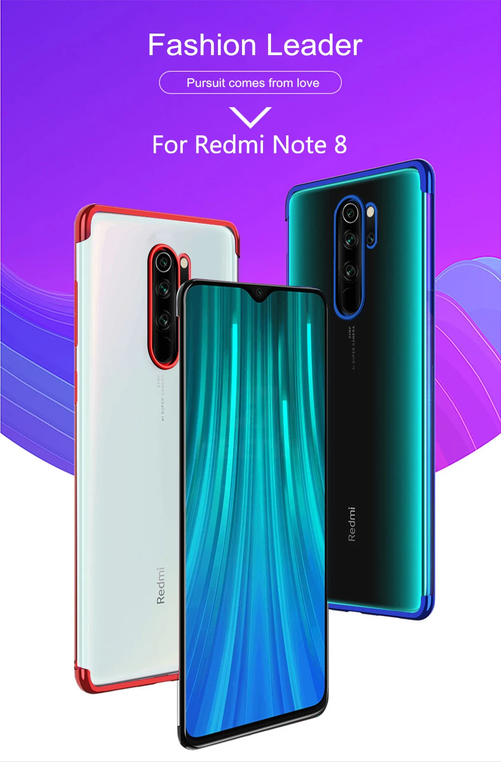 Чехол для телефона для Xiaomi Redmi Note 8 Pro, чехол, роскошный бампер, силиконовая прозрачная задняя крышка для Xiaomi Redmi Note 8T Note8 8A Note 7 Pro