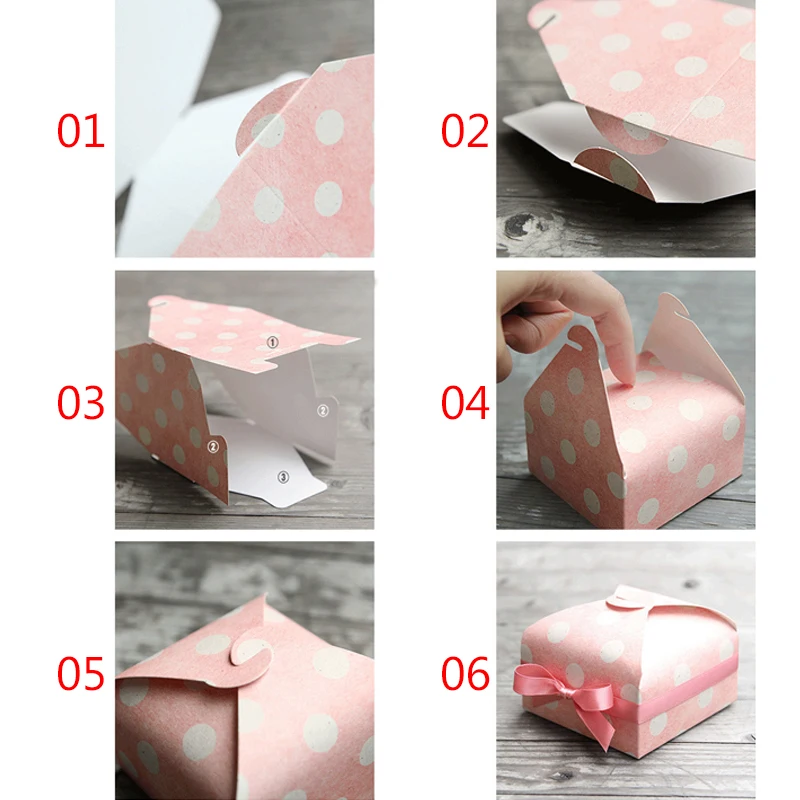 Свадебная конфетная коробка с лентой Творческий десерт шоколадных печенья