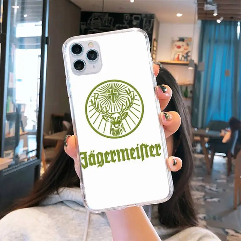 

Jagermeister liqueur high quality fundas Phone Case Transparent for iPhone 6 7 8 11 12 s mini pro X XS XR MAX Plus