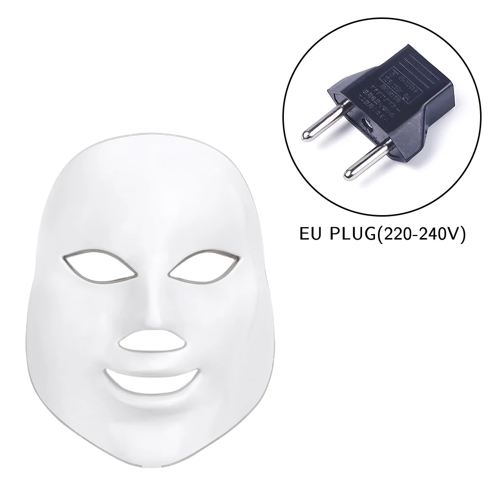 EU Plug no box Deciniee 7 цветов светодиодный для лица, маска для лица Устройство для приготовления маски Фотон терапия легкий омоложение кожи лица PDT уход за кожей красота маска - Цвет: EU Plug no box