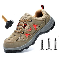 safety 104 summer indestructible work shoes for men steel toe cap safety boots puncture proof work sneakers breathable causal