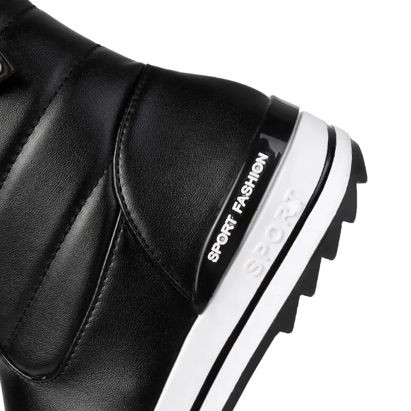 ZALAVOR Для женщин бантом толстая подошва теплые зимние ботинки Туфли без каблуков