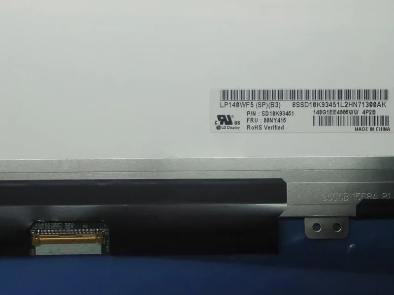 LP140WF5 SPB3 для Lenovo T460S FRU: 00NY415 P/N SD10K93451 светодиодный сенсорный ЖК экран + стекло 14 0