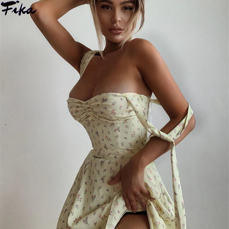 

Женское платье с цветочным принтом, без рукавов, на бретельках