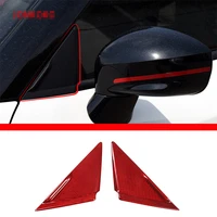 for nissan gtr r35 08 16 front a pillar triangle decorative sticker real carbon fiber 2 piece set red car exterior accessories