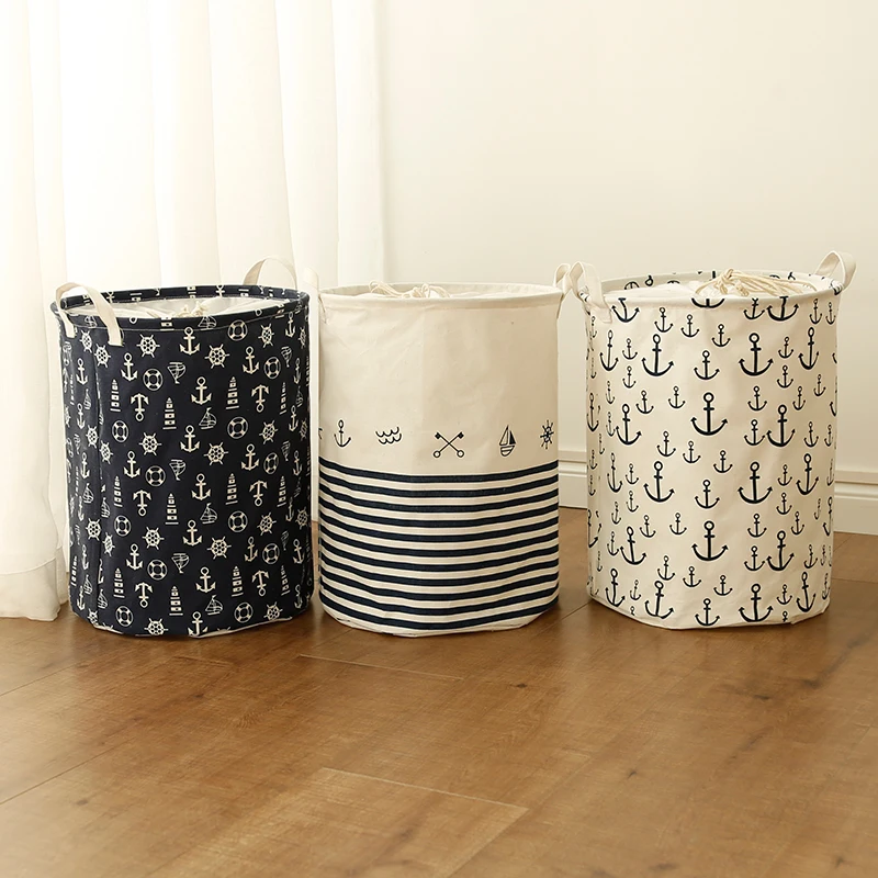 Портативная корзина для белья Puting большая коробка хранения игрушек из хлопка и