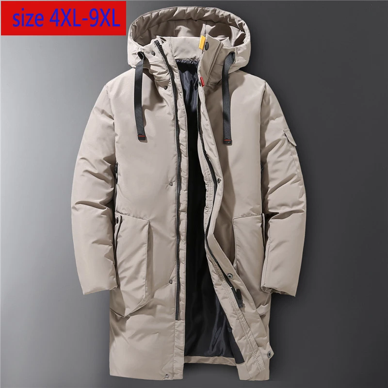 Мужская зимняя стеганая куртка с капюшоном размеры 4XL5XL6XL7XL8XL 9XL | одежда