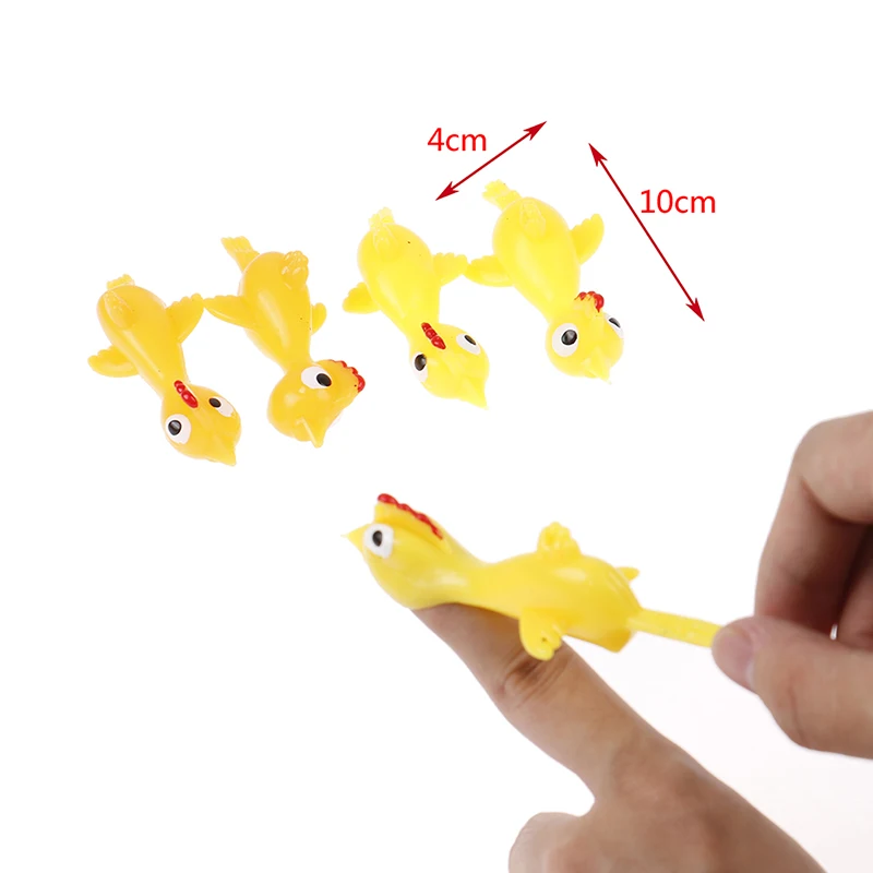 

Novelty Catapulted Ejection Chicken Toy Light Rubber Finger Prank Flying Toy