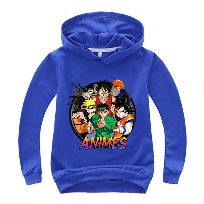 От 2 до 16 лет новые толстовки с капюшоном изображением аниме Жемчуг дракона
