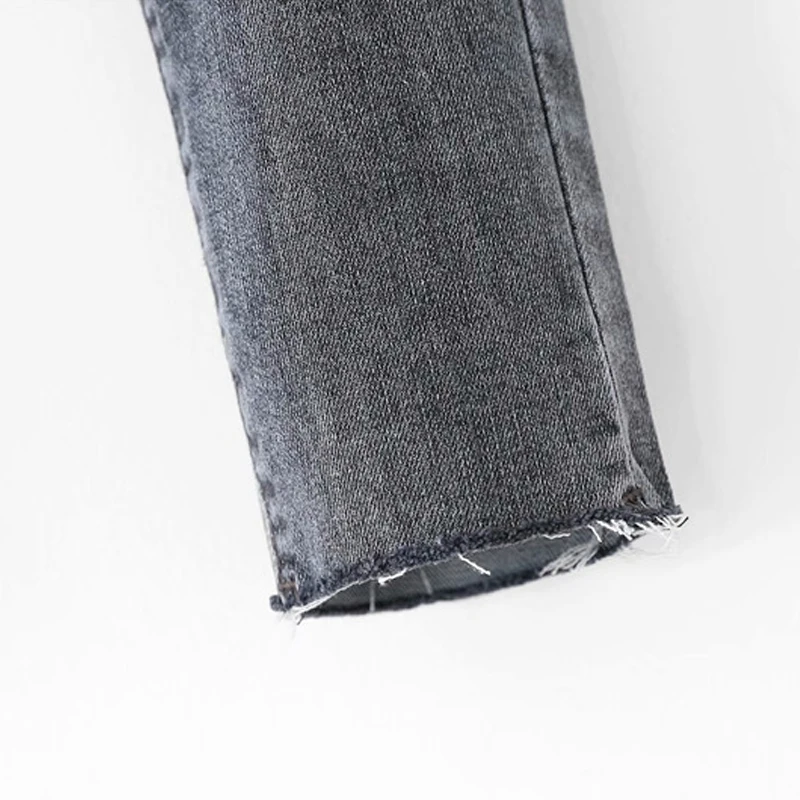 Женские джинсы с высокой талией GOPLUS черные узкие брюки-карандаш леопардовым