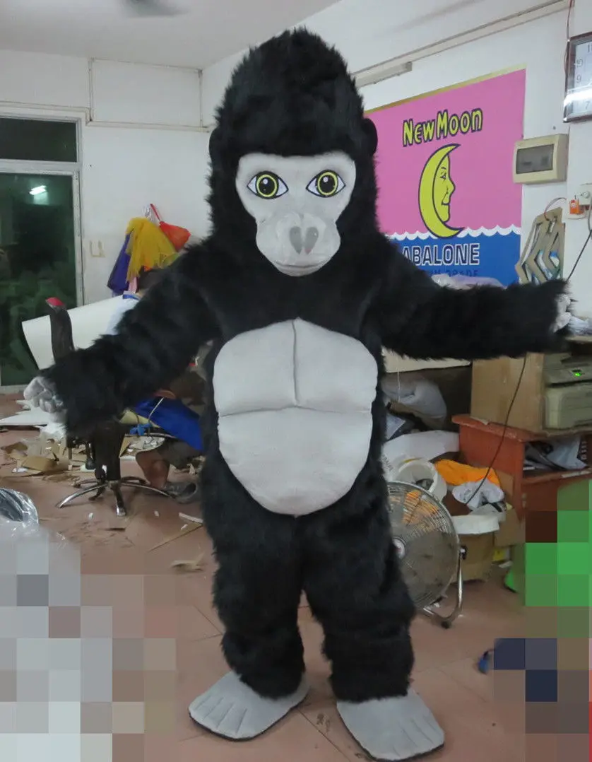 

Gorilla Mascot Costume Adults Size Animal Cosplay Party Game Fancy Dress Parade Outfits Advertising Halloween Character Xmas New