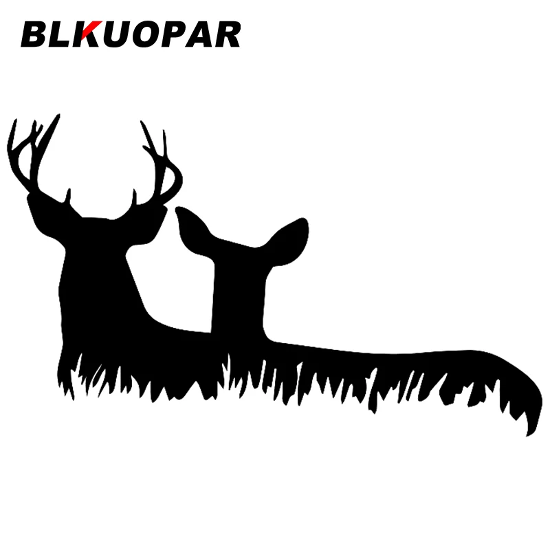 

BLKUOPAR for Deer Hunting Silhouette Car Stickers Sunscreen Personality Creative Decals Occlusion Scratch Helmet Car Styling