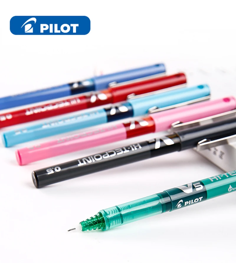 12 шт./лот, гелевые ручки Pilot BX-V5, 0,5 мм/0,7 мм, высокое качество, многоцветные чернильные ручки, школьные и офисные канцелярские принадлежности