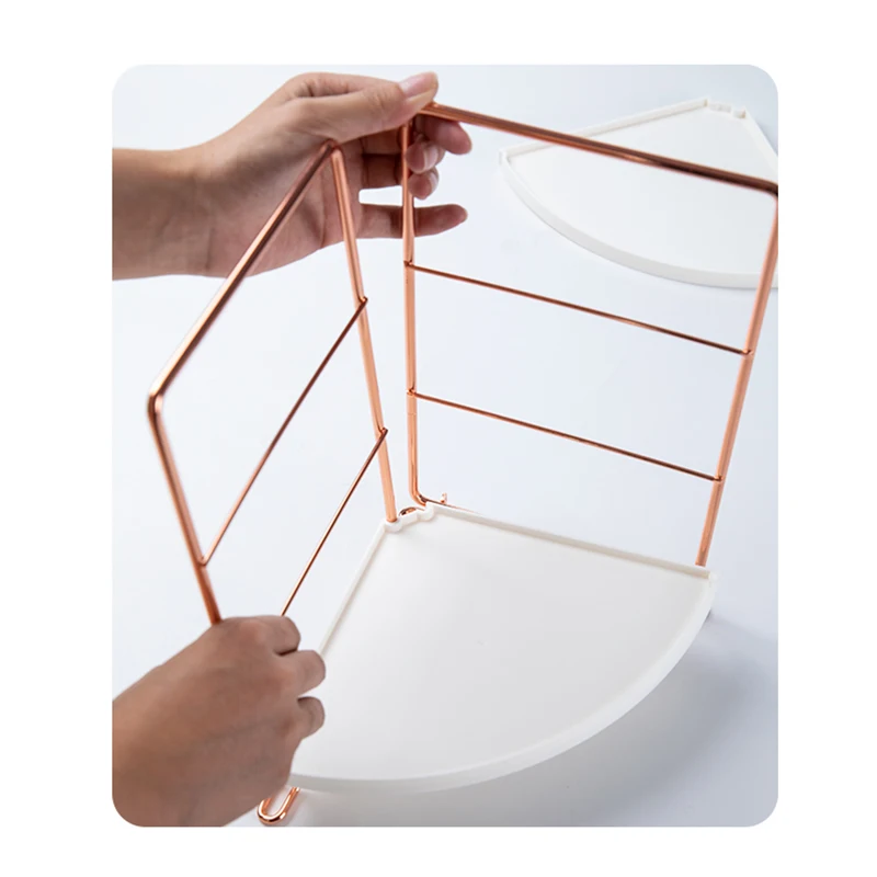 

Stainless Steel Bathroom Storage Rack Organizer Shelf Kitchen Seasoning Jar Box Storage Rack Washroom Cosmetics Holder Shelves