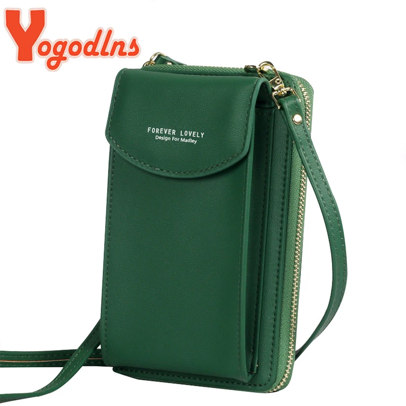 Yogodlns модная сумка на плечо для мобильного телефона женская из искусственной кожи
