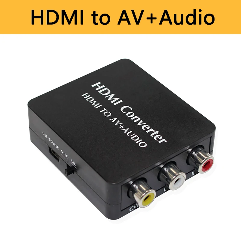 1080p HDMI в AV аудио конвертер SPDIF оптический Toslink коаксиальный CVBS L/R out Поддержка NTSC/PAL