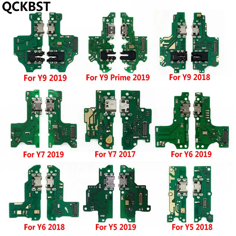 Новая зарядная док станция с USB портом плата микрофоном для ремонта Huawei Y9 Y7 Y6 Pro Y5