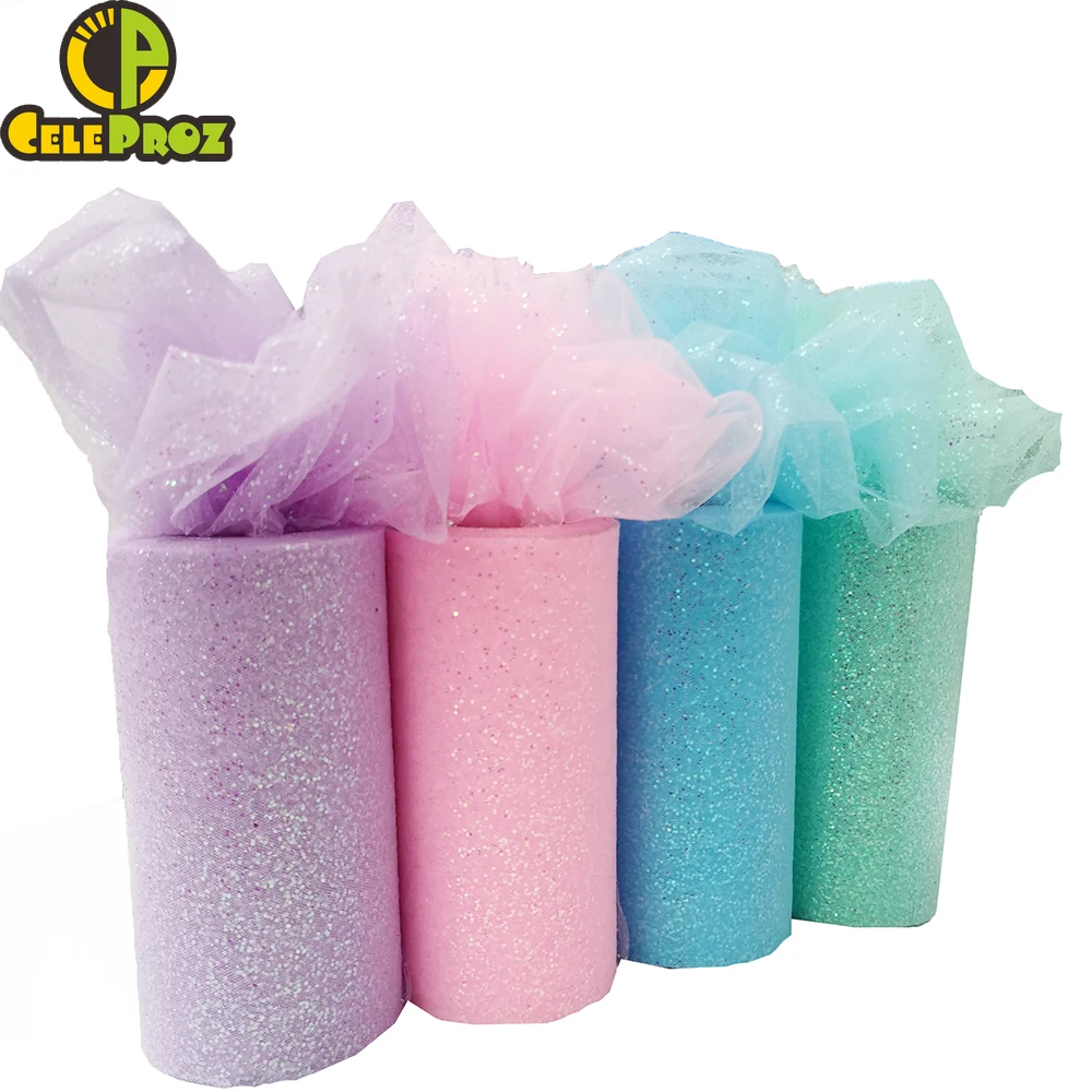 Блестящая фатиновая лента 6 дюймов 15 см сверкающий сетчатый рулон для юбка пачка