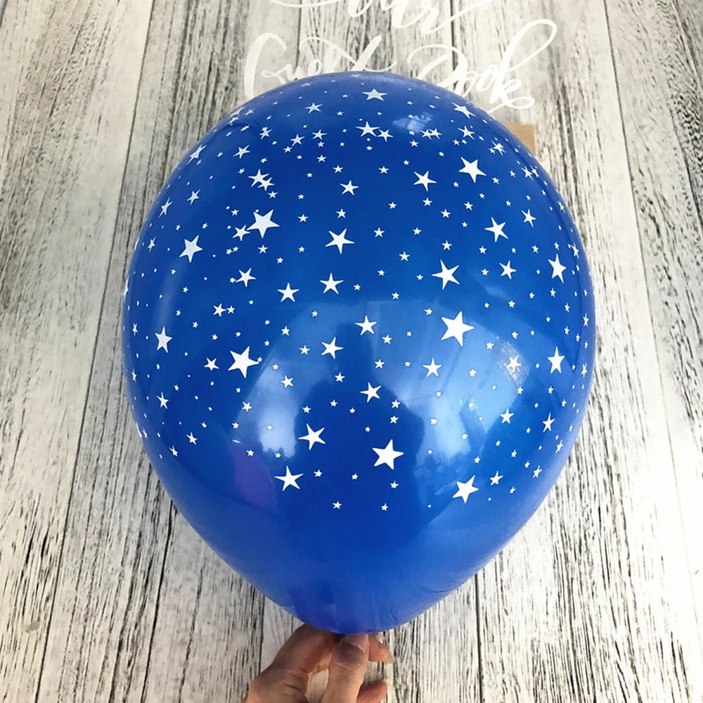 10 шт. дюймовые латексные воздушные шары с принтом звезд розовый синий прозрачный