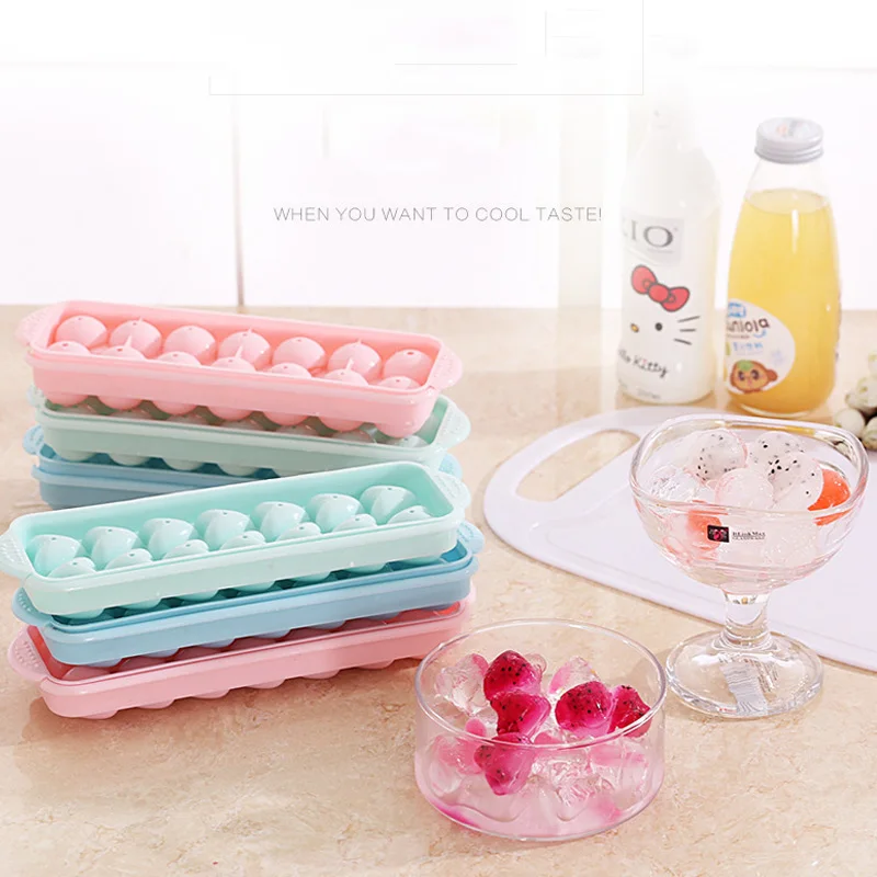 

Round/Heart Ice Tray Ice Ball Maker Ice Molds Ice Cube Makers with Removable Lids Whiskey Wine Home Bar Party Kitchen Tools