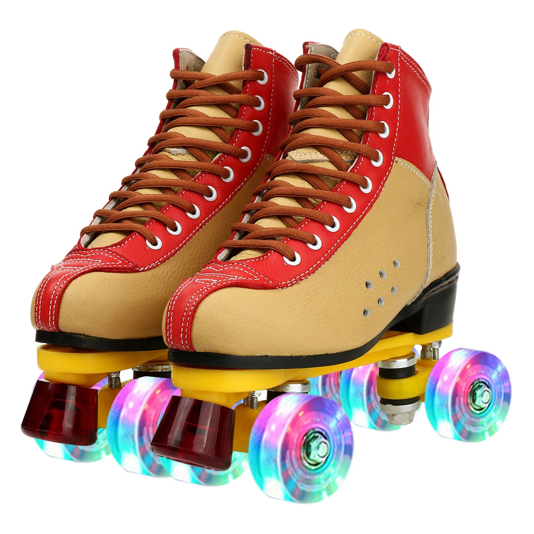 Roller Skates Women Men Cowhide Skating Shoes Sliding Quad Sneakers Begin Europe Size 24-45 2 Row Adult 4 Wheels Skate Shoes