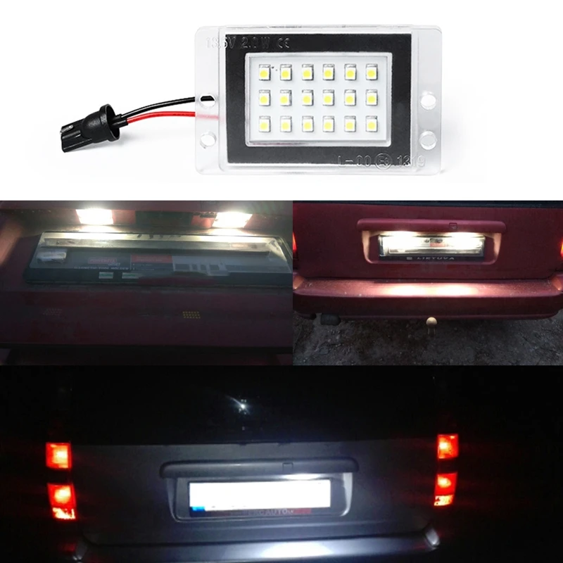 

DHBH-2X LED Auto License Plate Light for Volvo 850 855 V70 XC 1997-2000 White 18SMD Led Number Plate Lights