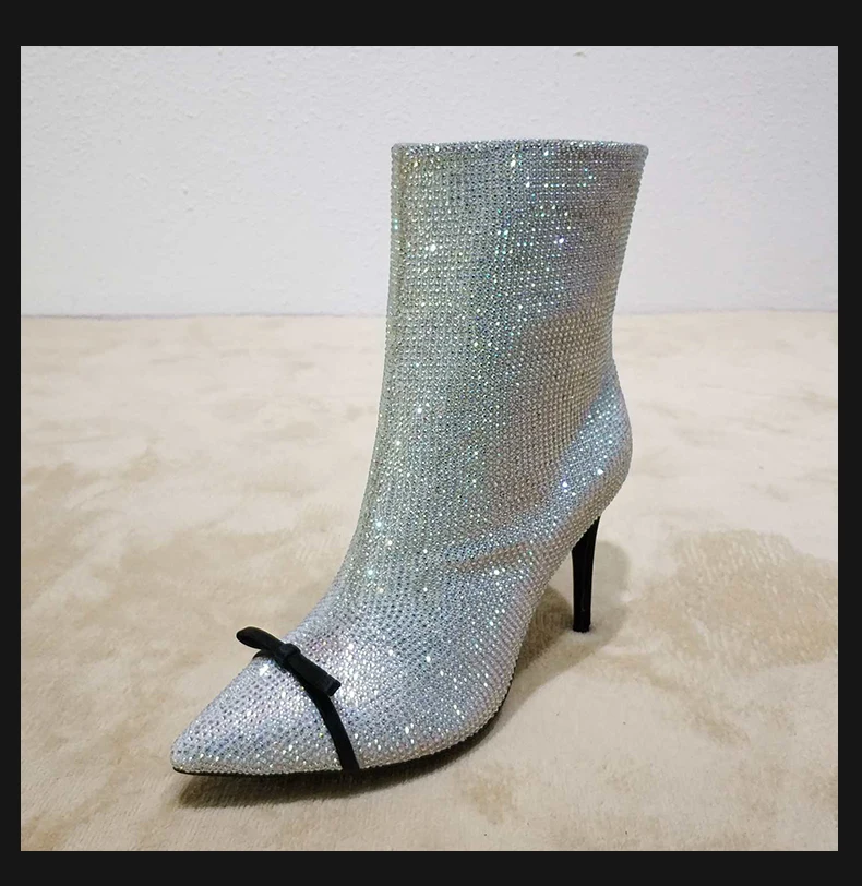 Сезон осень зима трендовая женская обувь блестящие женские туфли на высоком