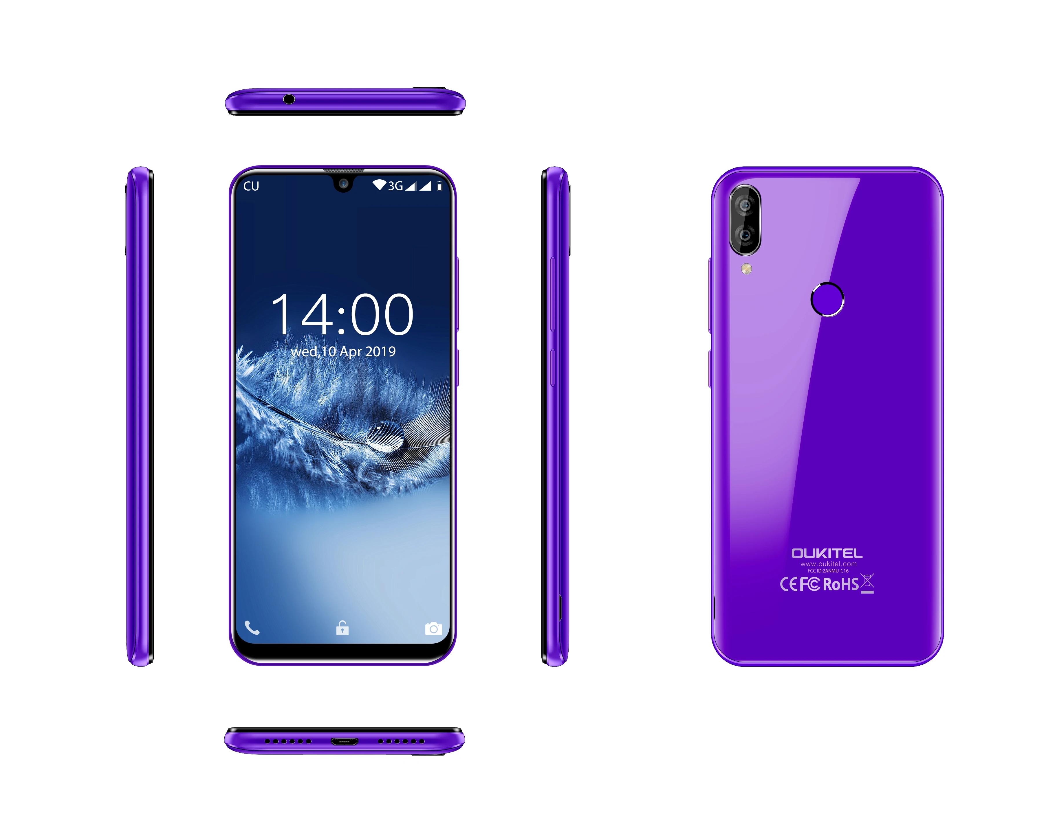 OUKITEL C16 5.71HD + водонепроницаемый экран 3g смартфон MT6580P четырехъядерный 2 ГБ 16 Android 9 0