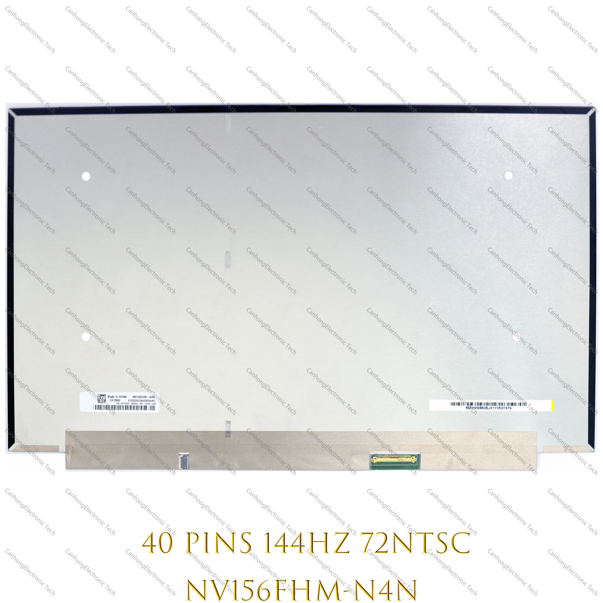 

NV156FHM-N4N NV156FHM-N4H NV156FHM-N52 N4N NV156FHM-N4L 15.6" LCD LED Display Screen Panel IPS 72%NTSC 144HZ 40pins