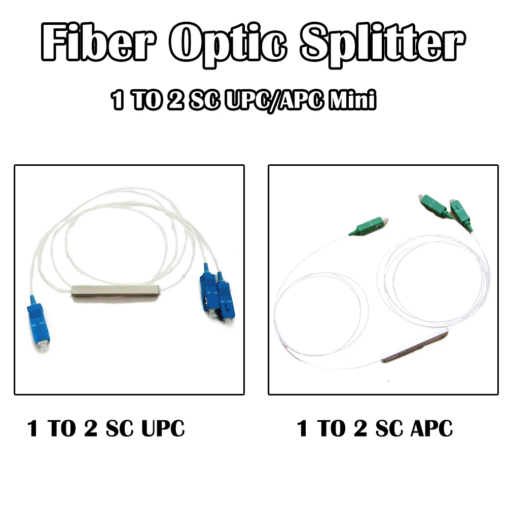 Мини Волоконно Оптический Сплиттер PLC SC UPC/APC 1X2 1X4 1X8 1X16 SM одномодовый 0 9 мм Длина 1