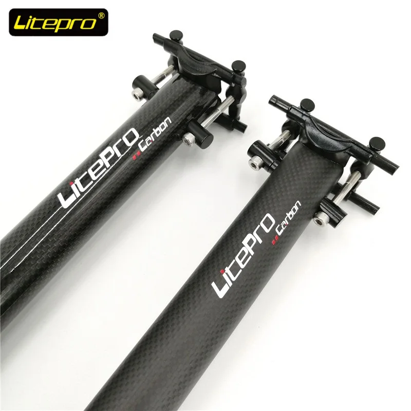 LITEPRO складной велосипед Сверхлегкий Подседельный штырь из углеродного волокна 33,9 мм* 580 мм 412 складной велосипедный подседельный штырь