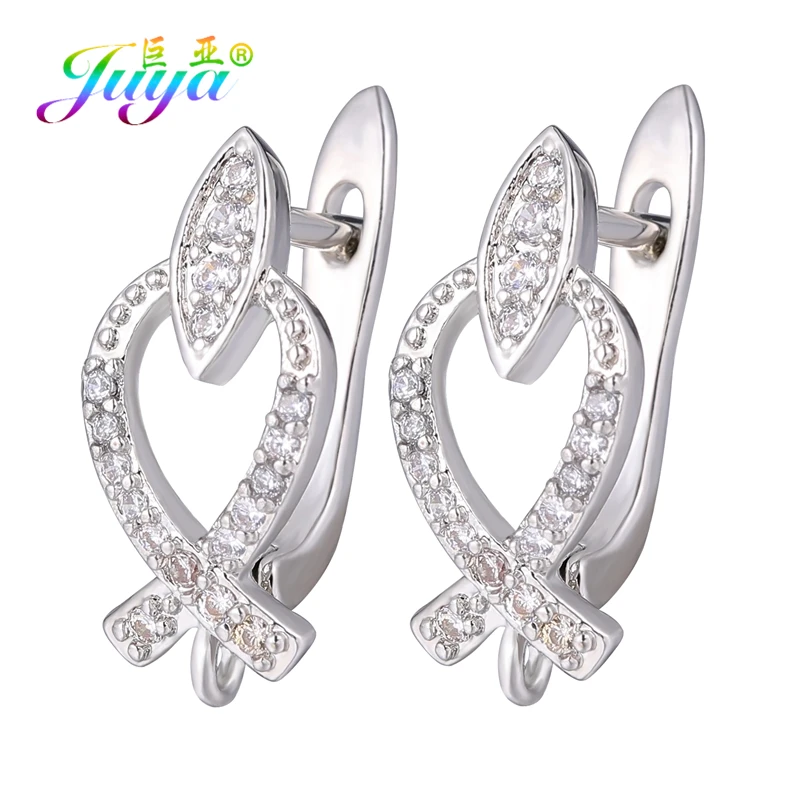 

Juya DIY New Design Shvenzy Fixtures Handmade Earwire Fastener Earring Hooks Accessories For Women's Dangle Charm Earring Making