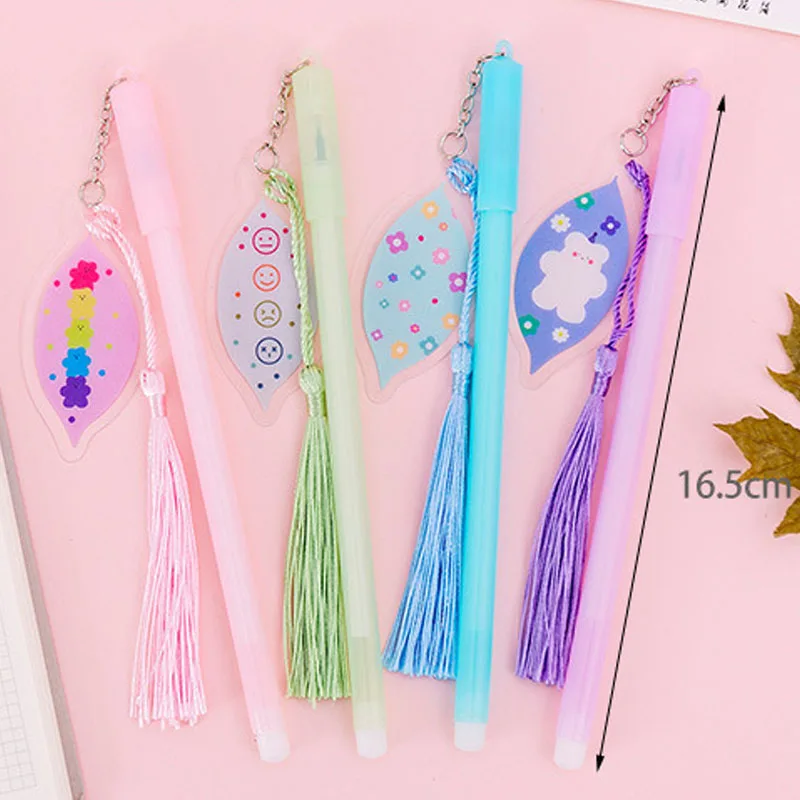 

4pcs/lot Cute Cartoon Creative Love Candy School Stationery Supplies Tassel Pendant Promotional Gift Gel Pen