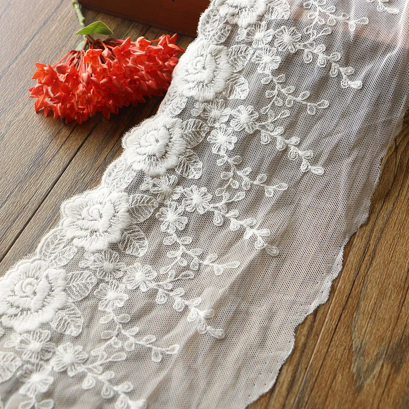 Новинка 1 ярдов/Lot13CM Высококачественная кружевная вышивка сетка из кружевной