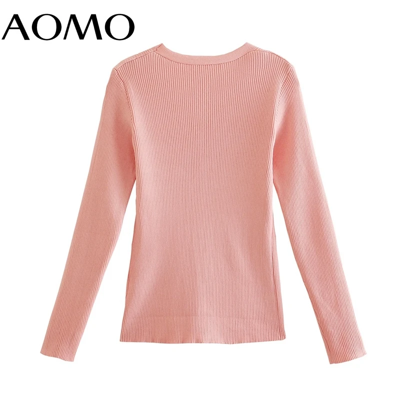 

AOMO Women Elegant Slim Cardigan Vintage Jumper Lady Fashion Knitted Cardigan Coat QJ59A
