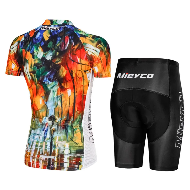 Mieyco Women's Cycling Jersey Summer Road Bike MTB Clothing Team Oil Paint Bib Short Pant Tops Wear Roupa De Ciclismo Feminnina | Спорт и
