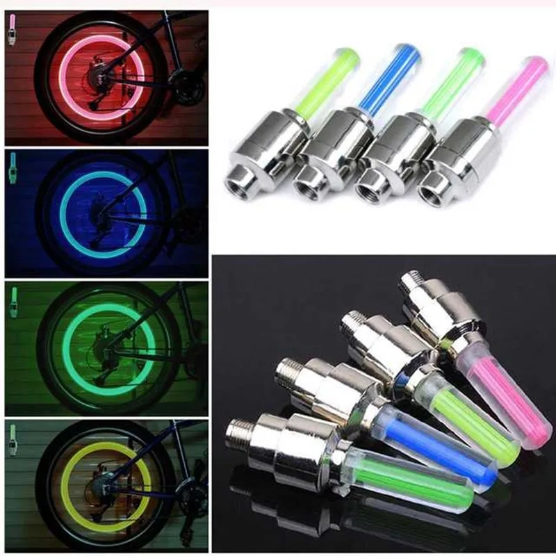 

WasaFire 100pcs/lot Neon Bike Light Mini LED Bicycle Lights Cycling MTB Tire Wheel Nozzle Valve Core Glow Stick Lamp Wholesale