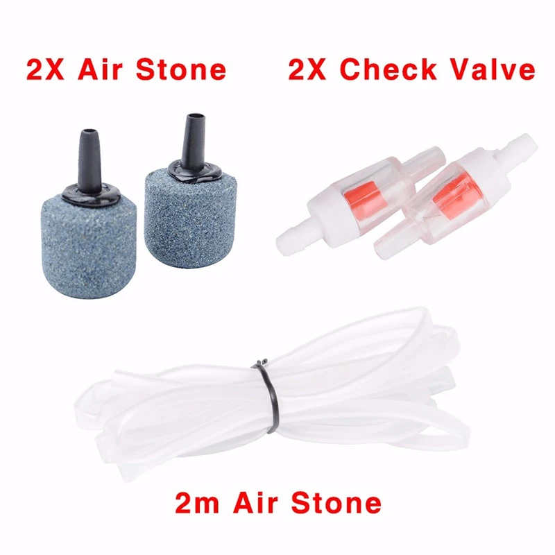 Accessories Аквариумный воздушный насос аквариума мини компрессор, беззвучный один двойной розетка, кислород насосы Аквариумы аквариумные аксессуары 220V 3W 5 Вт - Цвет: Accessories