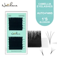 natuhana easy fan volume lashes automatic flowering cilios false silk eyelashes auto fanning bloom camellia eyelashes extension