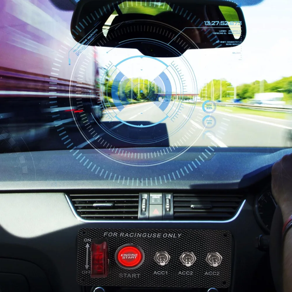 12 В Светодиодная панель переключателя зажигания для гоночного автомобиля кнопка