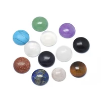 10pcs 8mm 12mm natural obsidian cabochons setting half round for diy jewelry crafts decorations making